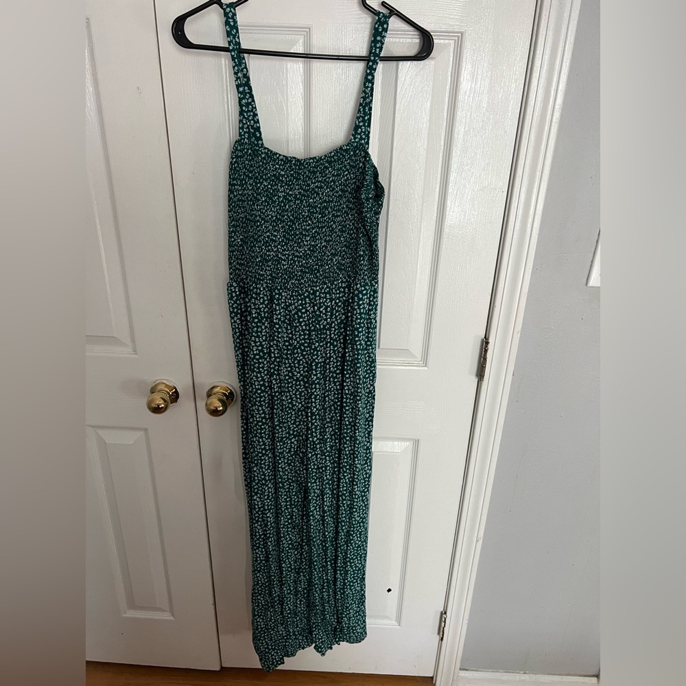 Chic Green Patterned Women's Jumpsuit